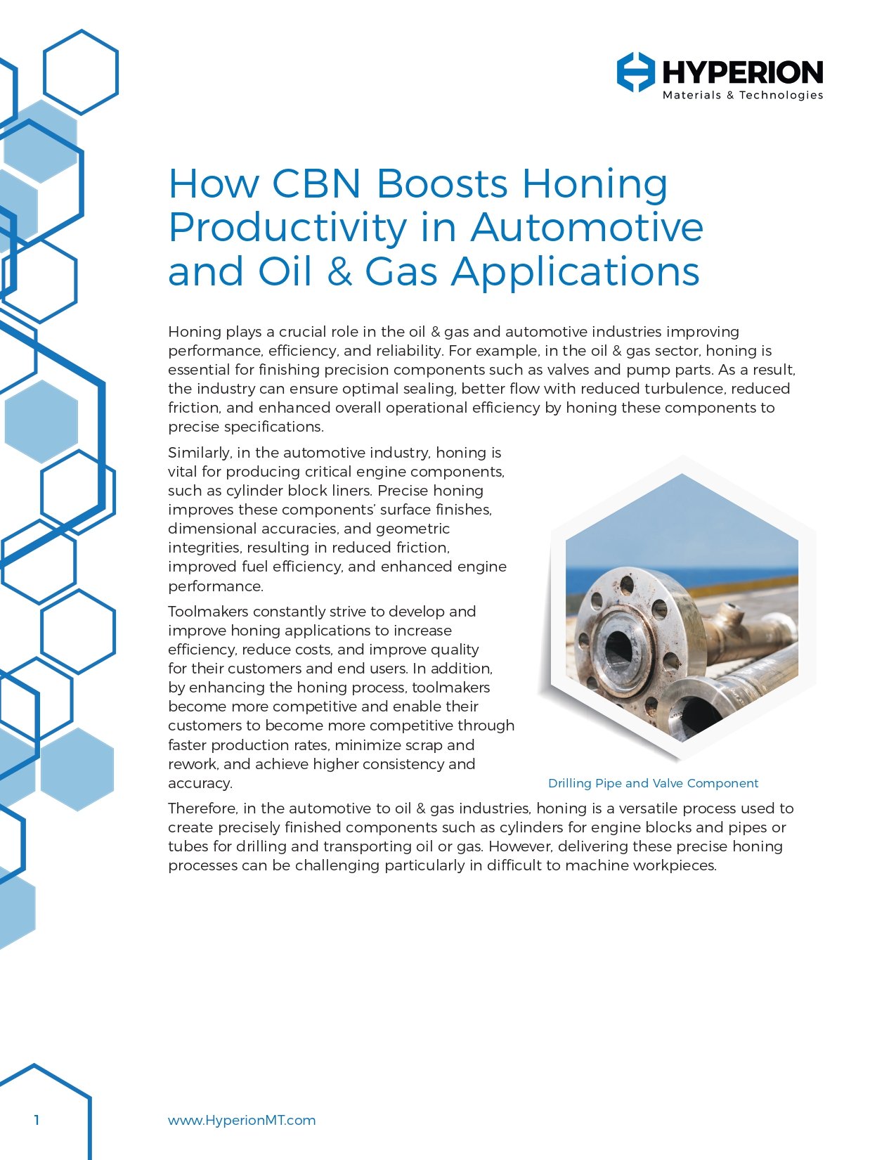 CBN如何提高汽车和油气行业的珩磨加工效率