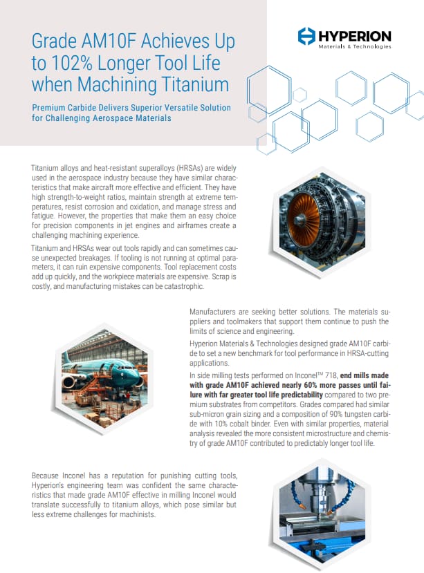 AM10F: Hartmetallgüte für die Titanbearbeitung