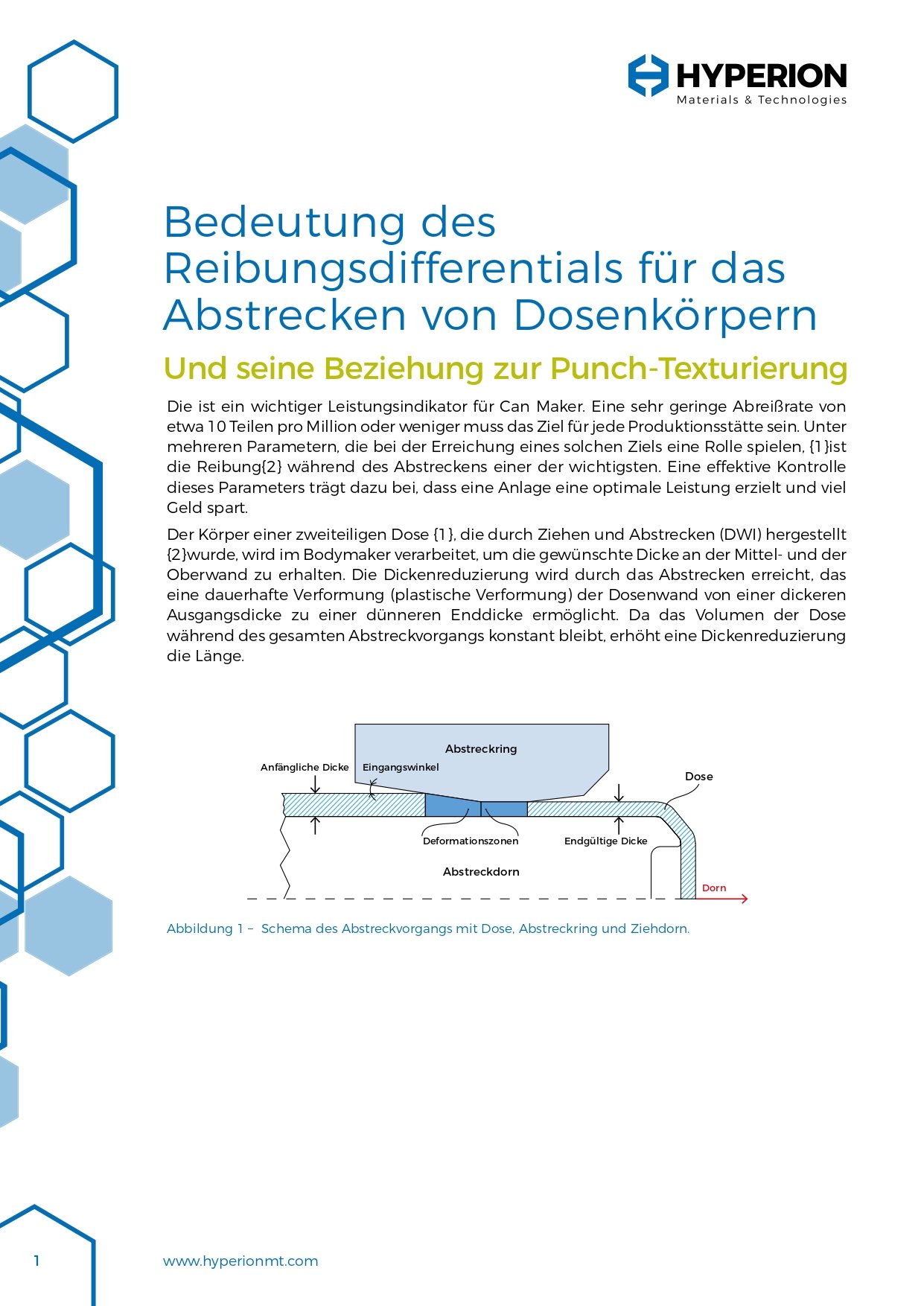 Verringerung von Abrissen durch optimales Reibungsgefälle und Texturierung der Punches