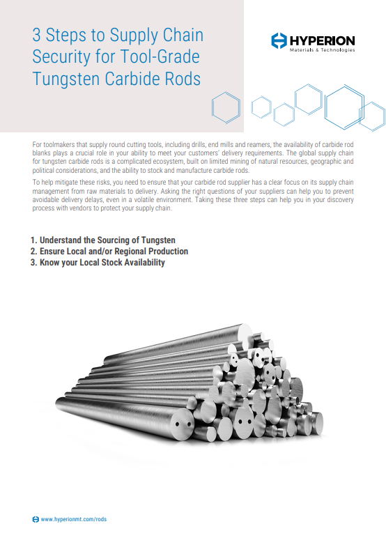 3 Steps to Supply Chain Security for Tool-Grade Tungsten Carbide Rods