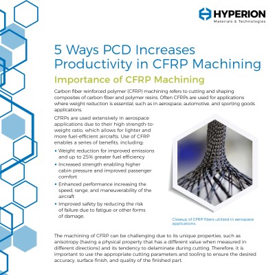 PCD Increases the Productivity of Machining CFRP for the Aerospace Industry