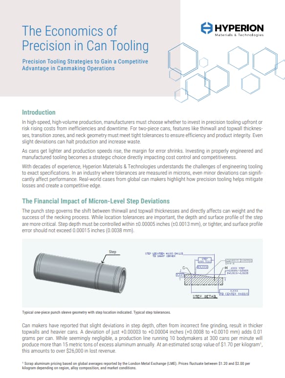 Precision Can Tooling Strategies