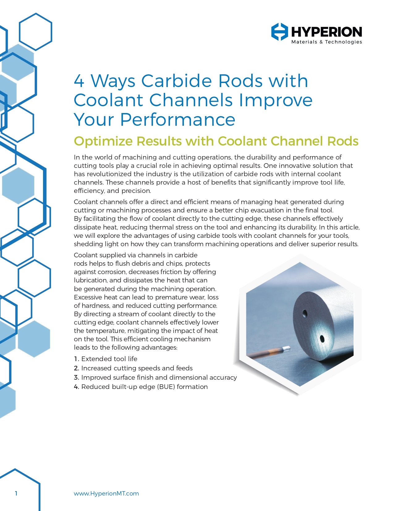 Coolant Rods improve performance