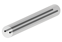 Hyperion's cemented carbide coolant rods with straight channels