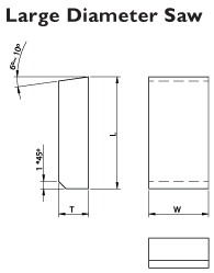 large diameter saw tip